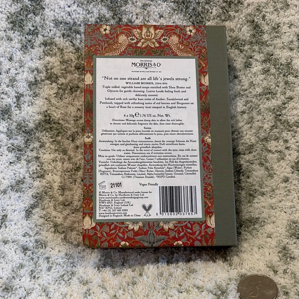 William Morris At Home Guest Soaps Boxed Set of 4, NWT - Picture 8 of 16